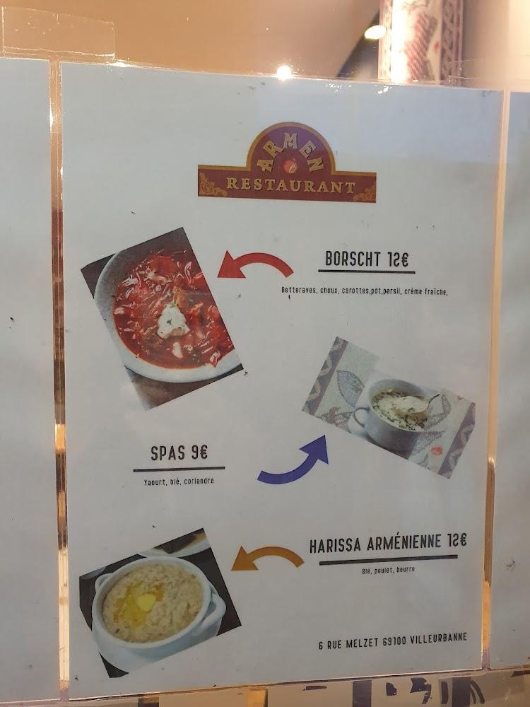 ARMEN RESTAURANT - Menu Image 2