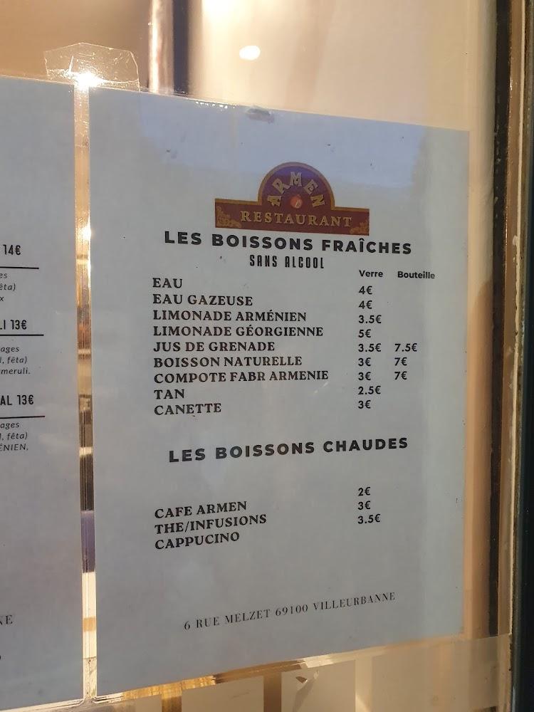 ARMEN RESTAURANT - Menu Image 3